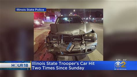 Illinois State Troopers Car Hit Twice Since Sunday Youtube