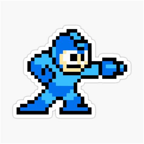 Mega Man Game 8 Bits Sticker For Sale By Joseluislopez Redbubble