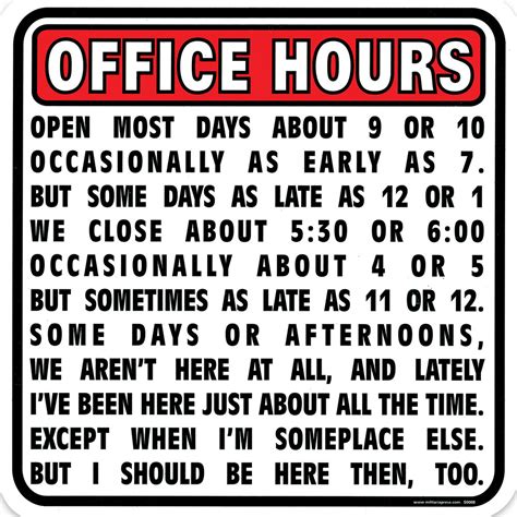 Office Hours Sign Free Shipping