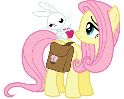 Fluttershy And Angel Bunny By Midnight Blitz On Deviantart