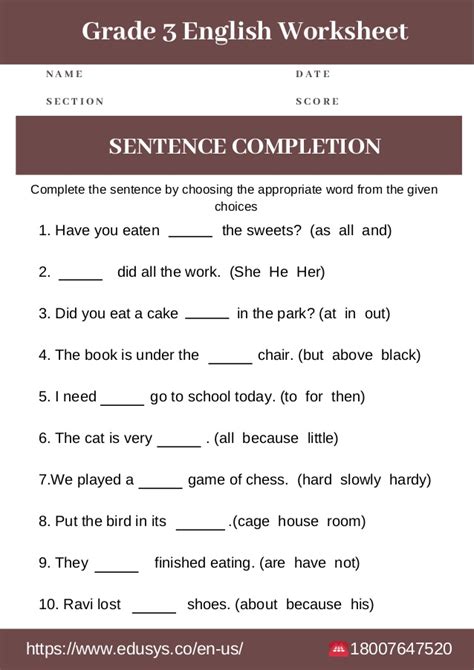 Practice spelling with plurals and possessives in this grammar worksheet for middle grades! 3rd Grade English Grammar Worksheet Free Pdf Worksheets ...