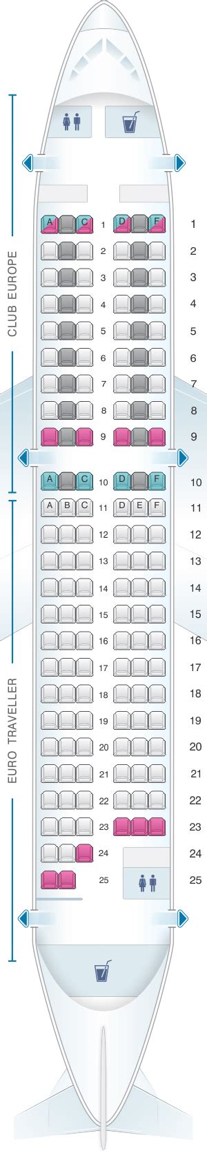 Seat Map British Airways Airbus A319 European Layout Seatmaestro