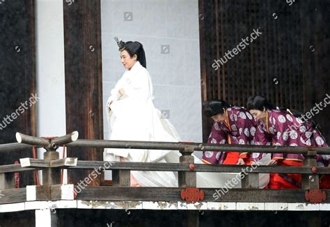 Japanese Empress Masako Arrives Kashikodokoro Sanctuary Editorial Stock