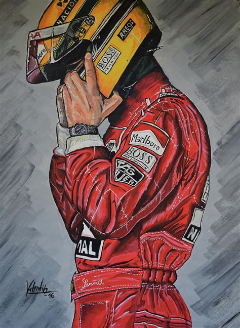 Ayrton Senna Painting By Valentin Domovic
