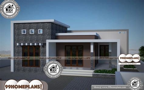 Single Story Modern House Plans Single Story Flat Roof Design These