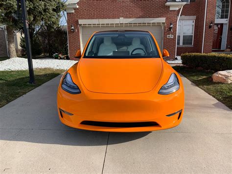 This Brilliant Urban Orange Tesla Model Y Is Sure To Turn Heads