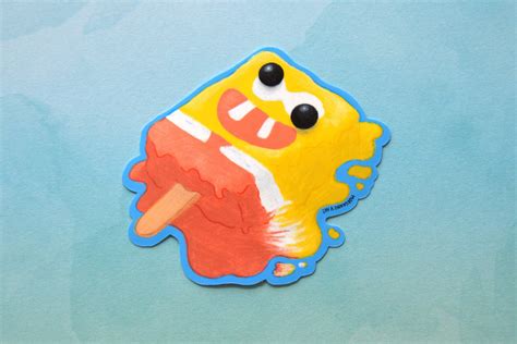 Spongebob Squarepants Popsicle Bar Waterproof Vinyl Sticker Etsy