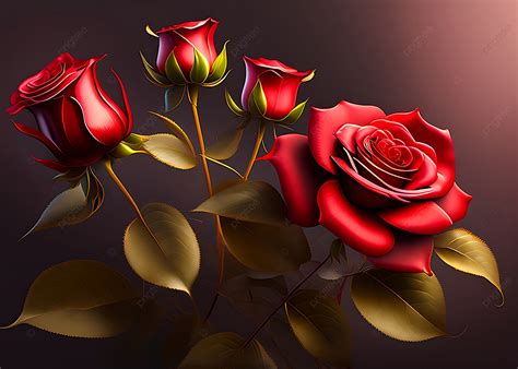 Beautiful Red Roses With Background Ai Artwork Beautiful Red Roses Ai