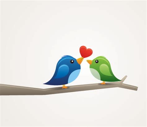 Birds In Love Vector Graphic Eps Uidownload