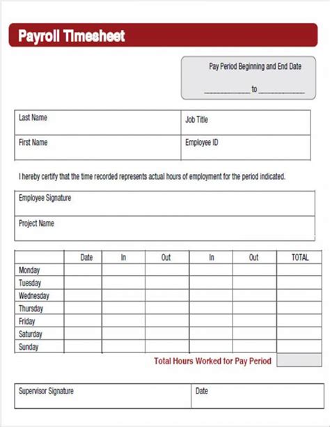 Free 48 Printable Payroll Templates In Pdf Ms Word Excel