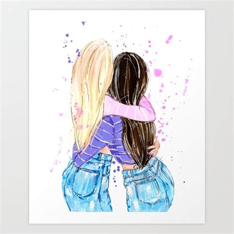 Some people think that friendship is the other form of love long best friend messages. Best Friends Art Print by sashaspring | Society6