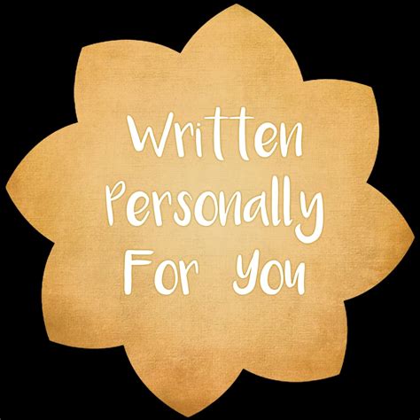 Written Personally For You