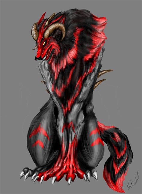 Demon Wolf By Nadinew On Deviantart