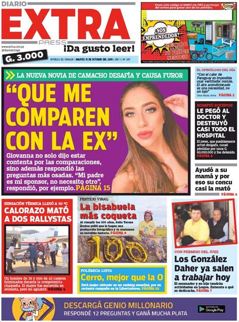 Periódico Diario Extra Paraguay Periódicos De Paraguay Edición De
