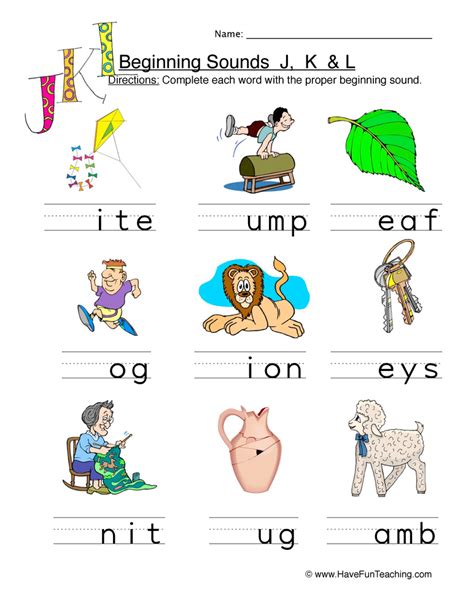 beginning letter sound activities