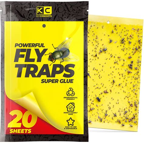 Yellow Sticky Traps 20 Pack Fruit Fly Trap Gnat Trap Indoor