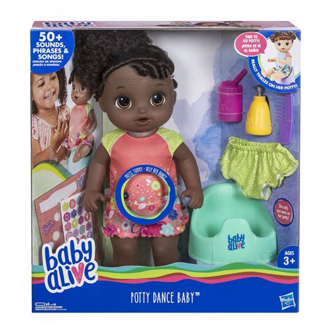 Baby Alive Potty Dance Baby Exclusive Value Pack Brown Curly Hair