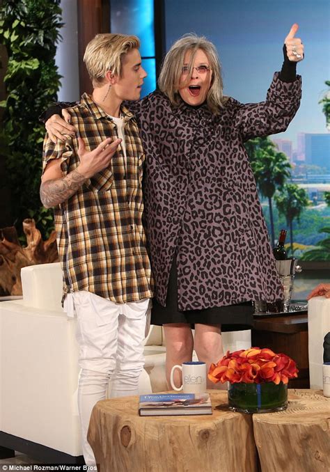 Diane Keaton Becomes A Belieber When Justin Bieber Surprises Her On The