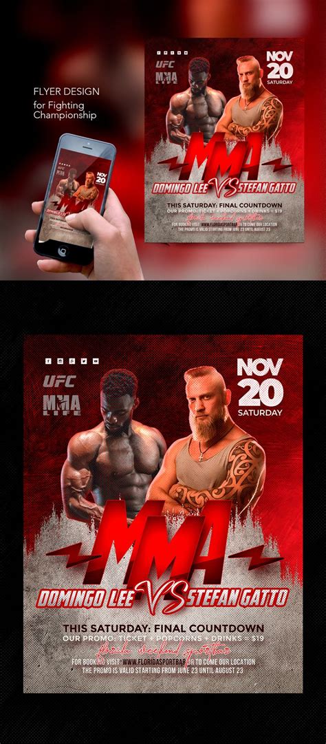 Psd Flyer Template For Fight Boxing Mma Psd Flyer Templates Flyer