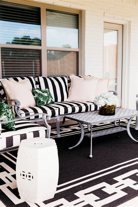 Black And White Striped Patio Furniture Gilliesray
