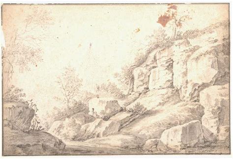 Rocky Cliff Drawing