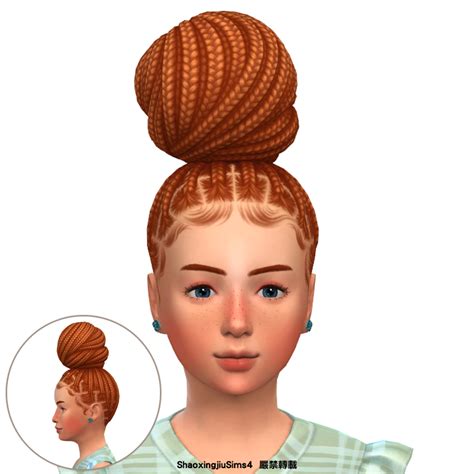 Child Braid Bun Hair The Sims 4 Create A Sim Curseforge