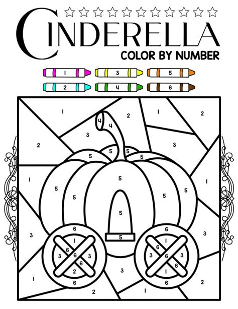 Disney Princess Color By Number Printables