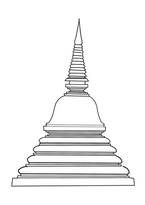 Free coloring sheets to print and download. Coloring page stupa - img 25619.