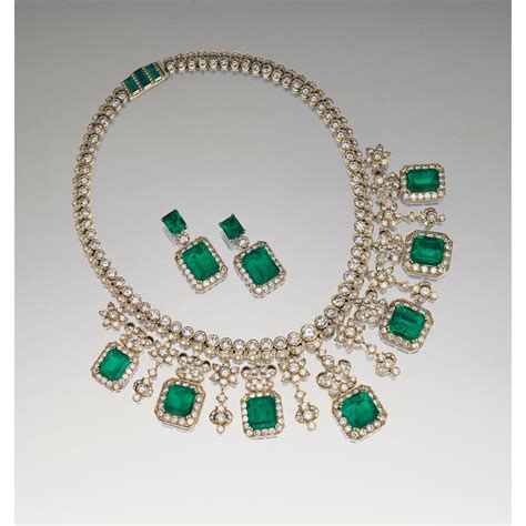 Emerald And Diamond Demi Parure Lot Jewelry Emerald Jewelry