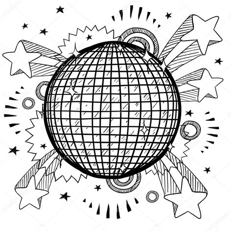 Disco Balls Colouring Pages Sketch Coloring Page