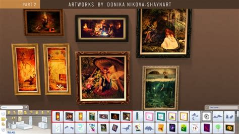 Fantasy Paintings Part 2 By Nikova At Mod The Sims Sims 4 Updates