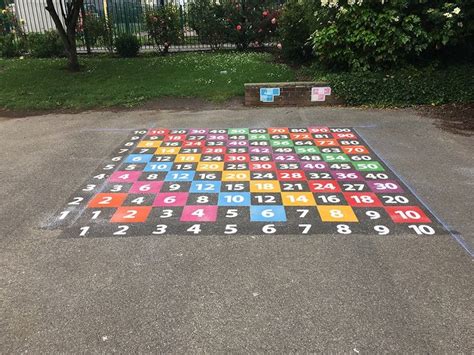 Multiplication Grid 1 10 Every Other Playground Marking