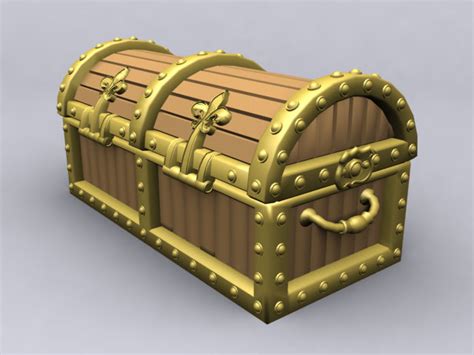 Pirate Treasure Chest 3d Model 3ds Maxlightwave Files Free Download