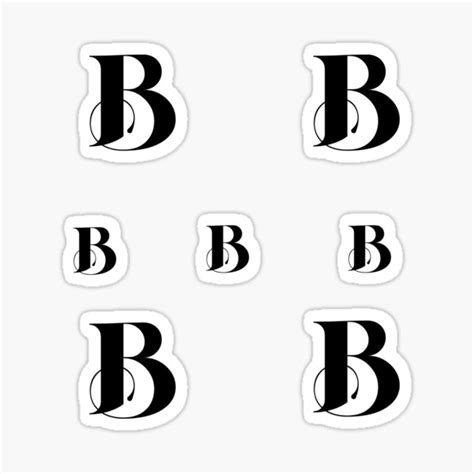 Letter B Stickers Pack Sticker For Sale By Fatamimosh Redbubble