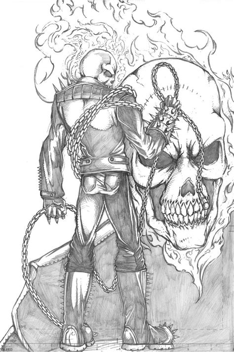 Ghost Rider Drawing Ghost Rider Pencil Sketch By Thecarloszayas On