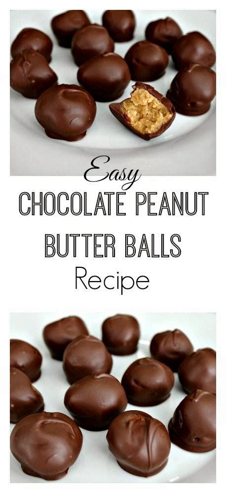 easy chocolate peanut butter balls recipe foodgazm