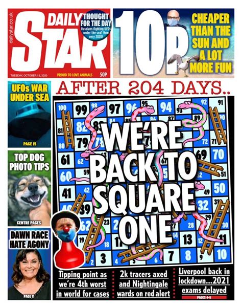 Welcome to the official sunday world facebook page. Front Pages 13th of October 2020 - Tomorrow's Papers Today!