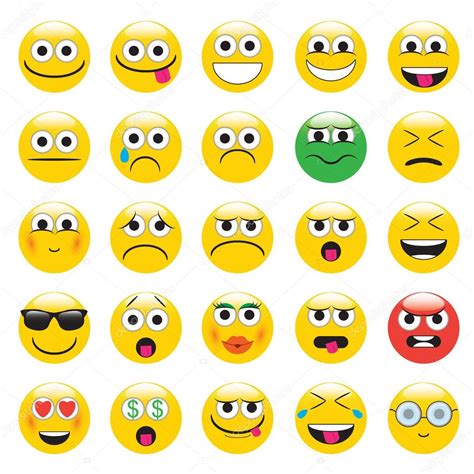 Emoticons Smile Icon Set Stock Vector Image By ©littlecuckoo 117117554