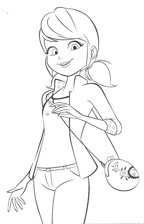 Miraculous Ladybug Coloring Pages With Marinette Youloveit