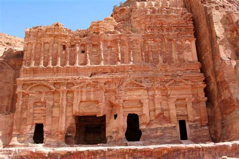 Petra The Palace Tomb Desert Biome Ancient Ruins Petra Jordan
