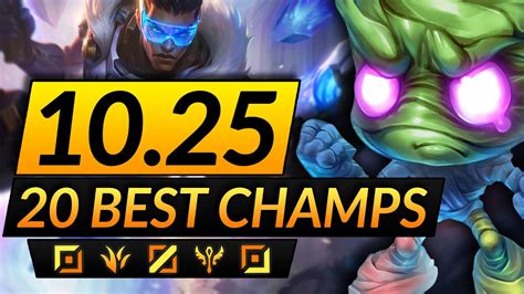 20 MOST BROKEN Champions to MAIN in the NEW PATCH 10.25 - BEST Picks