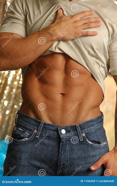 Stripping Male Abdomen Muscle Stock Photo Image Of Power Weight 1166450