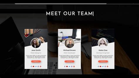 Profile Cards Html Css And Javascript Youtube