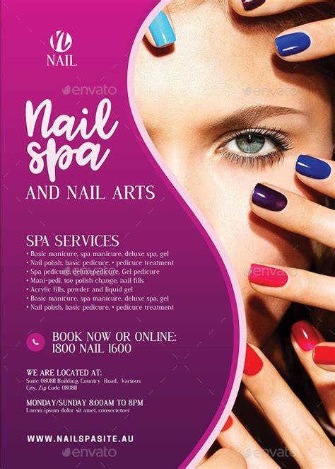 nail salon services flyer beauty salon posters beauty salon marketing nail salon design
