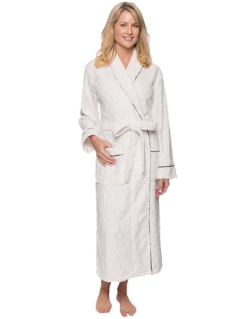 Womens Premium Coral Fleece Plush Spabath Robe Bathrobe Luxury Bath Robe Clothes For Women
