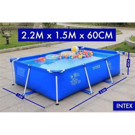 Intex 28272 Rectangular Frame Pool Size 3m X 2m X 75cm By Swimhappy