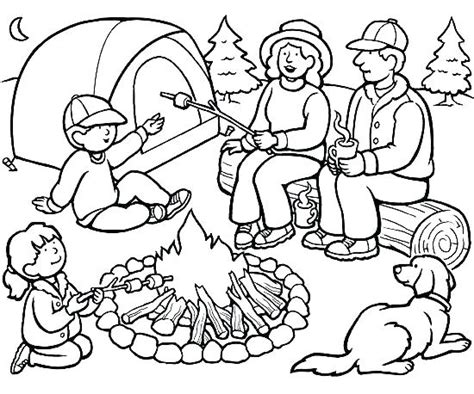 Coloring Pages Camping Theme At Free Printable