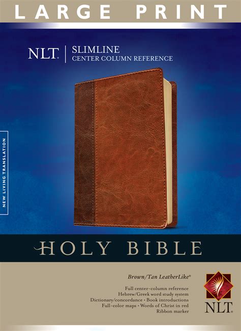 Tyndale Slimline Center Column Reference Bible Nlt Large Print