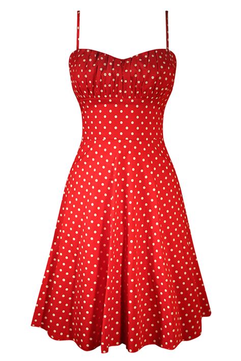 Double Trouble Womens Polka Dot Swing Dress Red Pretty Dresses Red Dress Vintage Dresses