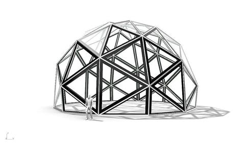 Triangulated 3d Dome Geodesic Dome Like Structure V1 Model